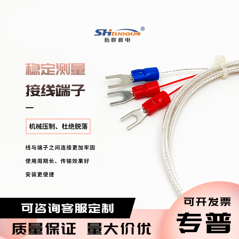 拓群防水型槽式熱電阻進口 Pt500鉑熱電阻三線制防水防腐高精度